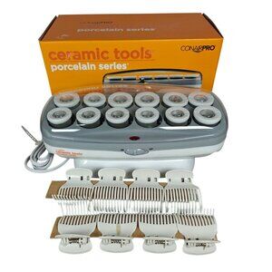 ConairPro Ceramic Tools Porcelain Series Hot Rollers Hair Setter 12 Rollers